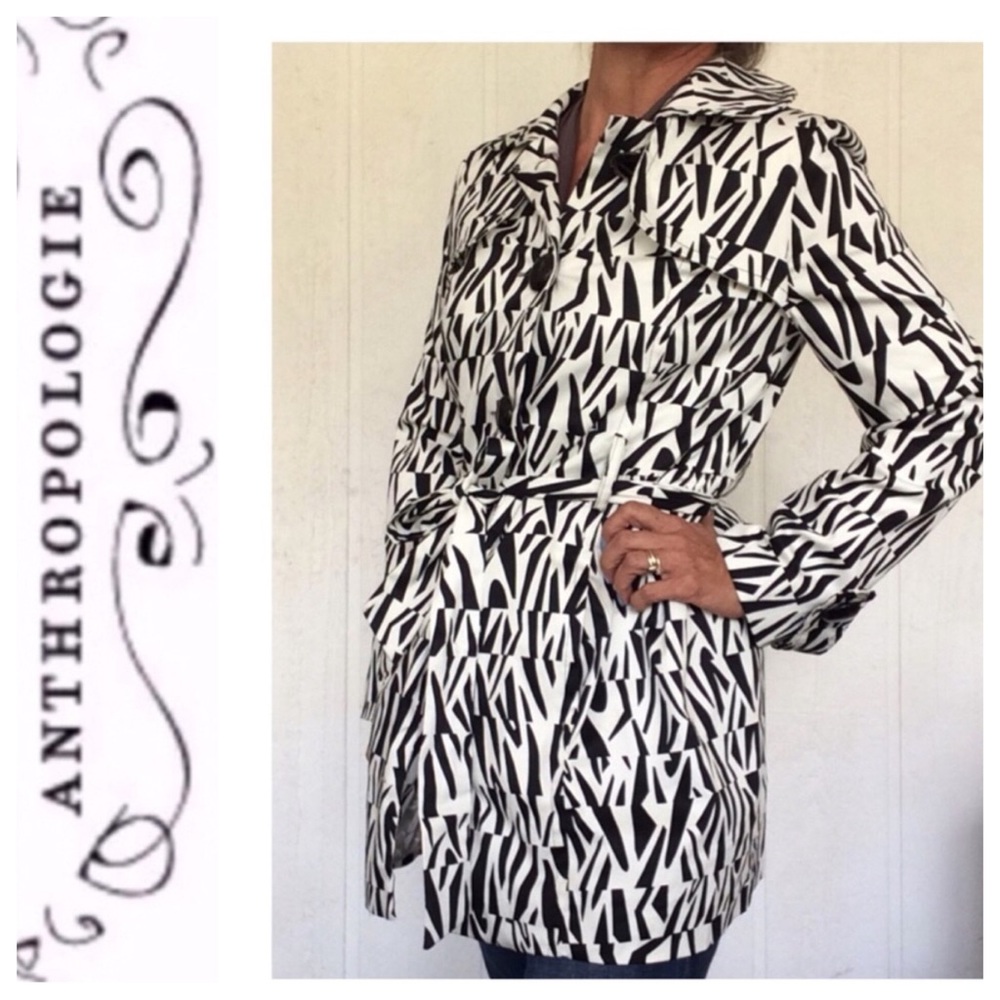 ANTHROPOLOGIE TRENCH COAT SIZE MEDIUM NWOT